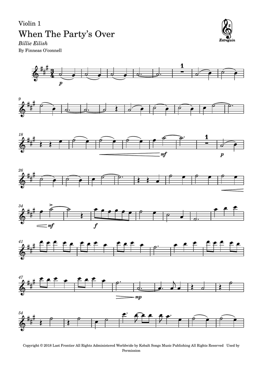 When The Party's Over When The Party's Over String Trio scores gallery preview page 5