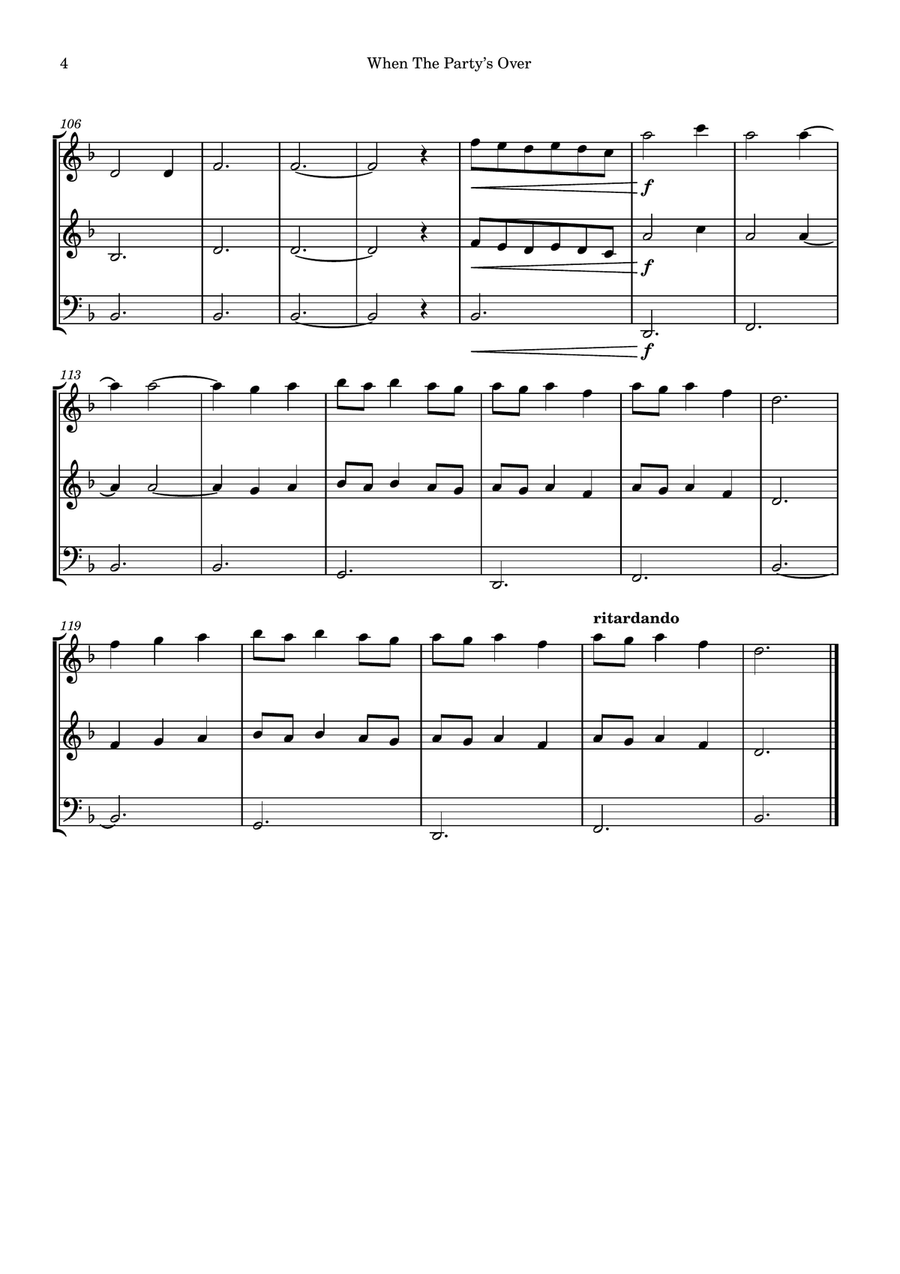 When The Party's Over When The Party's Over String Trio scores gallery preview page 4