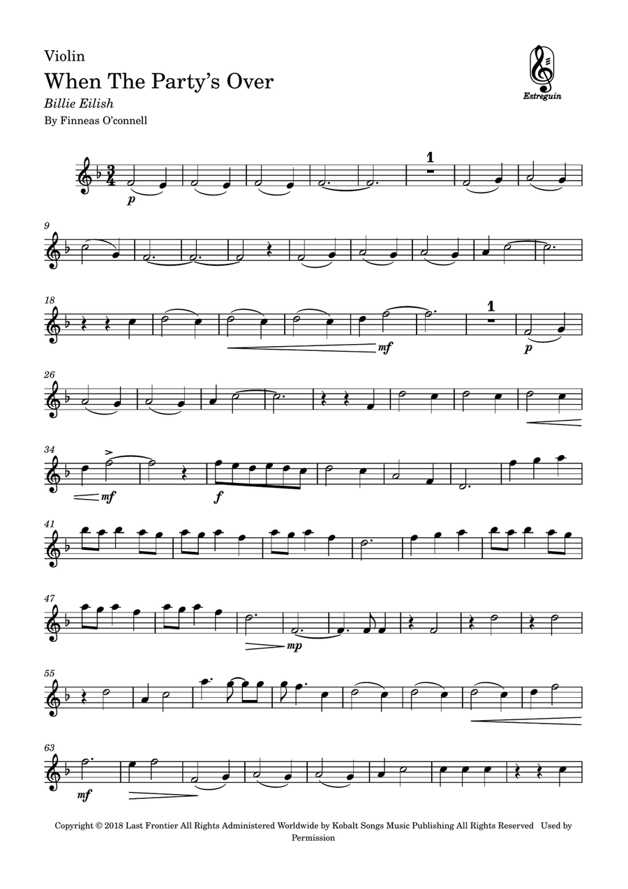 When The Party's Over When The Party's Over String Duet scores gallery preview page 4