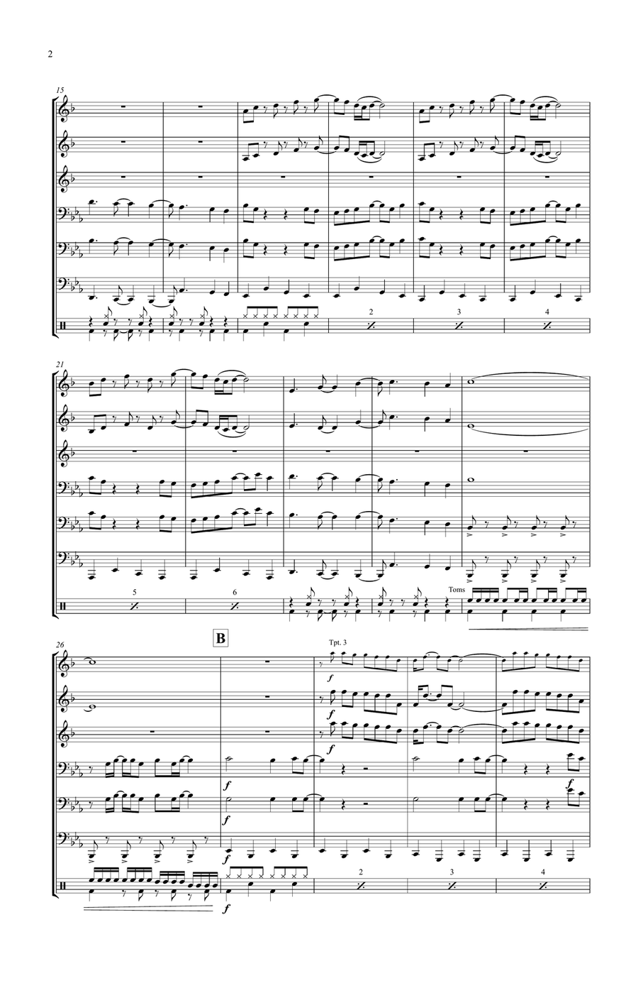 Y.m.c.a. Y.m.c.a. Brass Ensemble scores gallery preview page 2