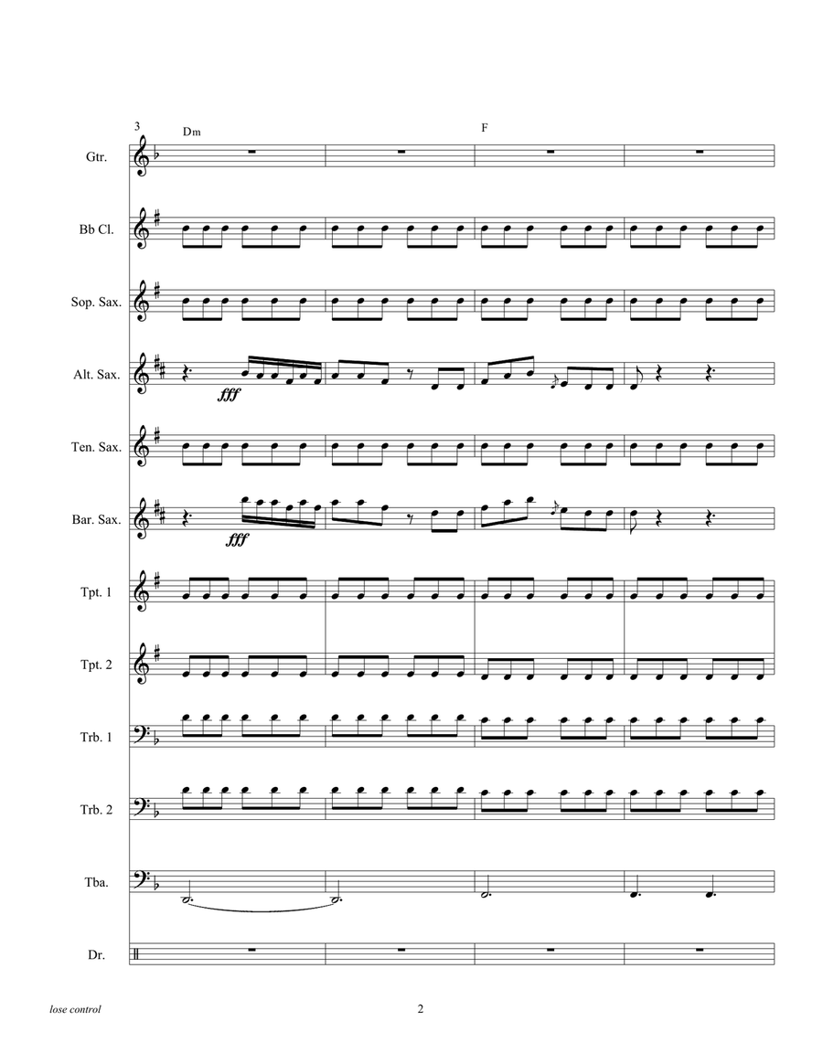 Lose Control Large Ensemble scores gallery preview page 4