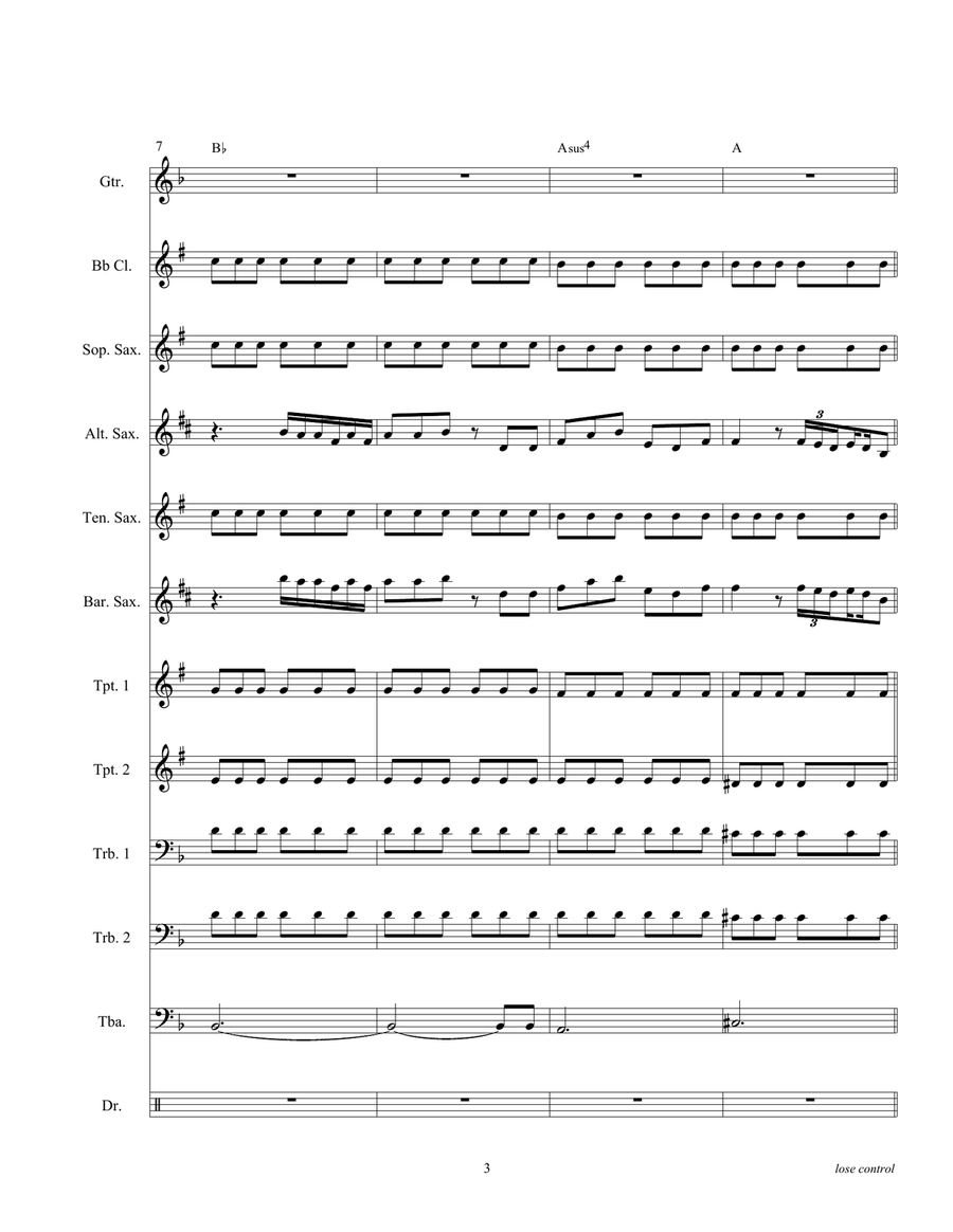 Lose Control Large Ensemble scores gallery preview page 5