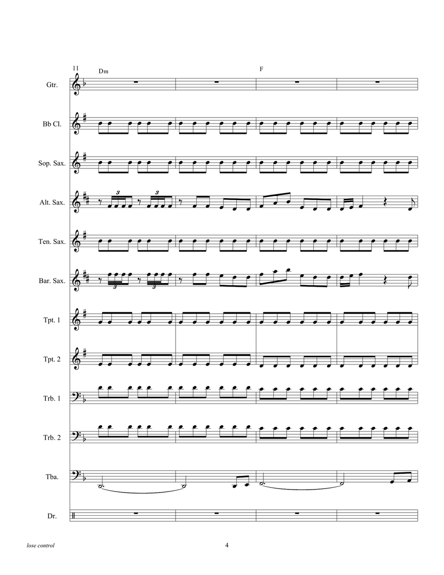 Lose Control Large Ensemble scores gallery preview page 6