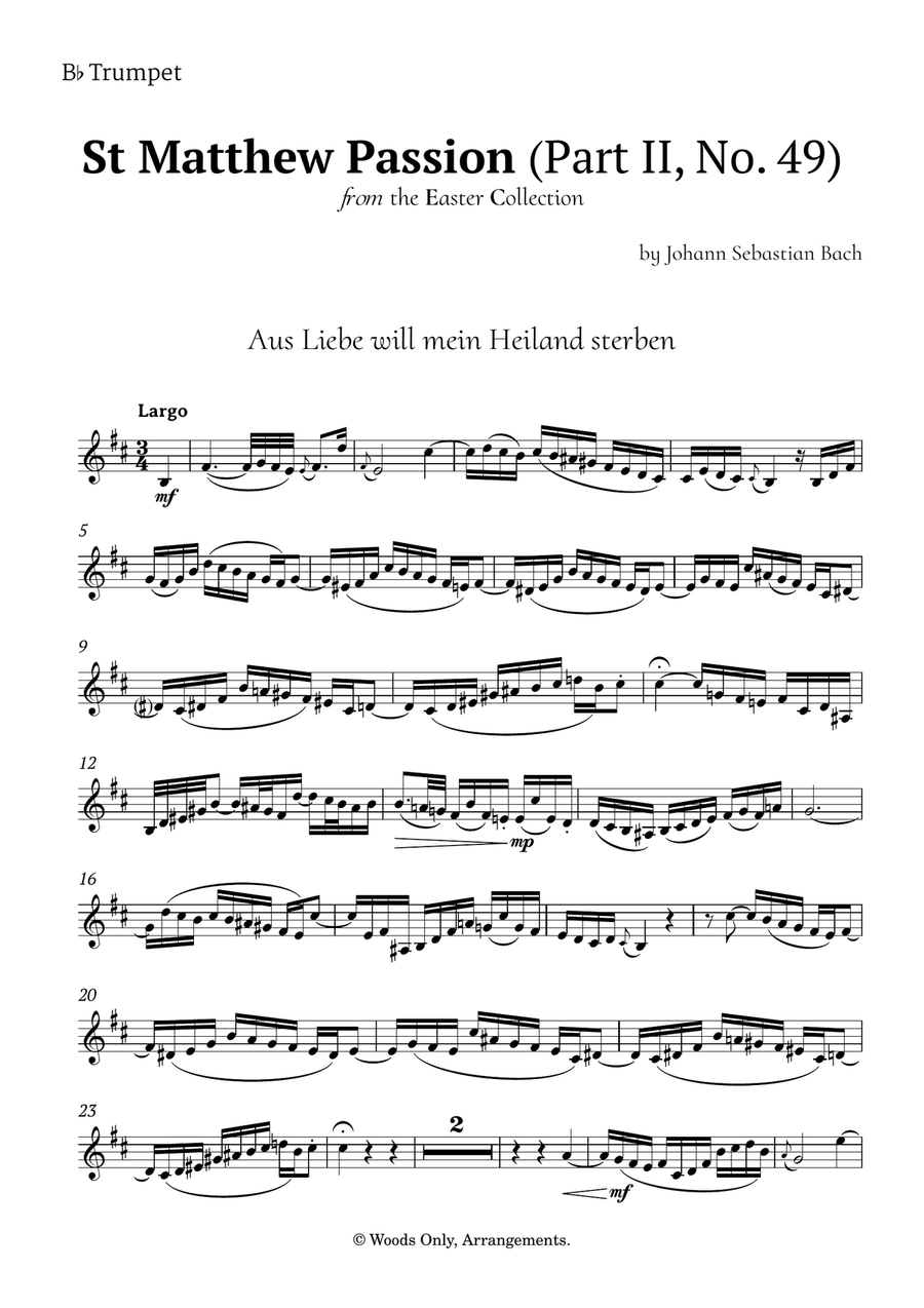 Aus Liebe will mein Heiland sterben by Bach for Brass Quartet Brass Quartet scores gallery preview page 5