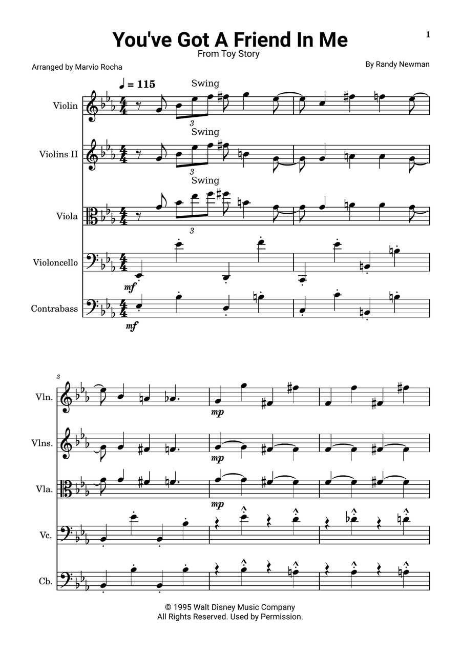 You've Got A Friend In Me String Orchestra scores gallery preview page 2