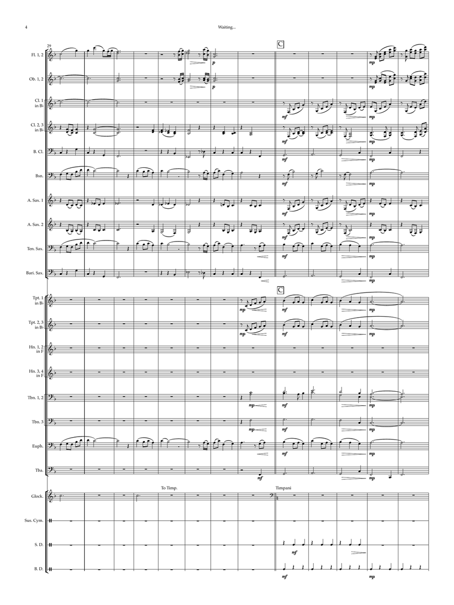 Waiting... Waiting... Concert Band scores gallery preview page 4