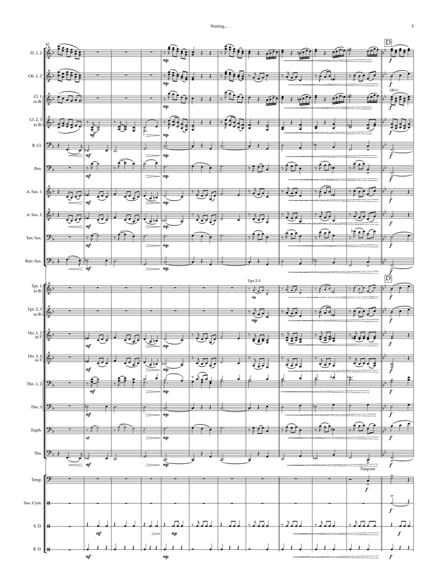 Waiting... Waiting... Concert Band scores gallery preview page 5
