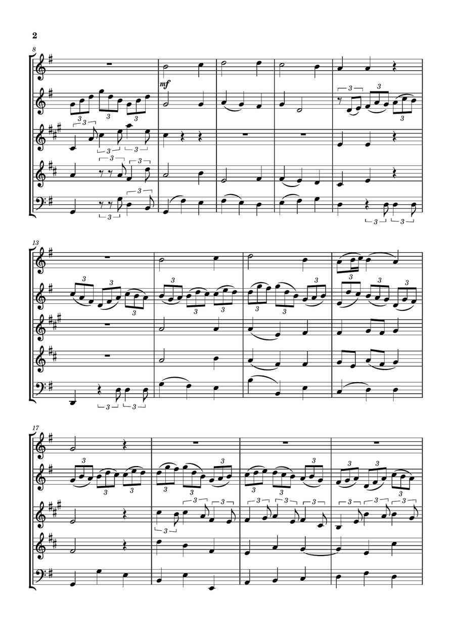 Jesu, Joy of Man's Desiring Woodwind Quintet scores gallery preview page 3