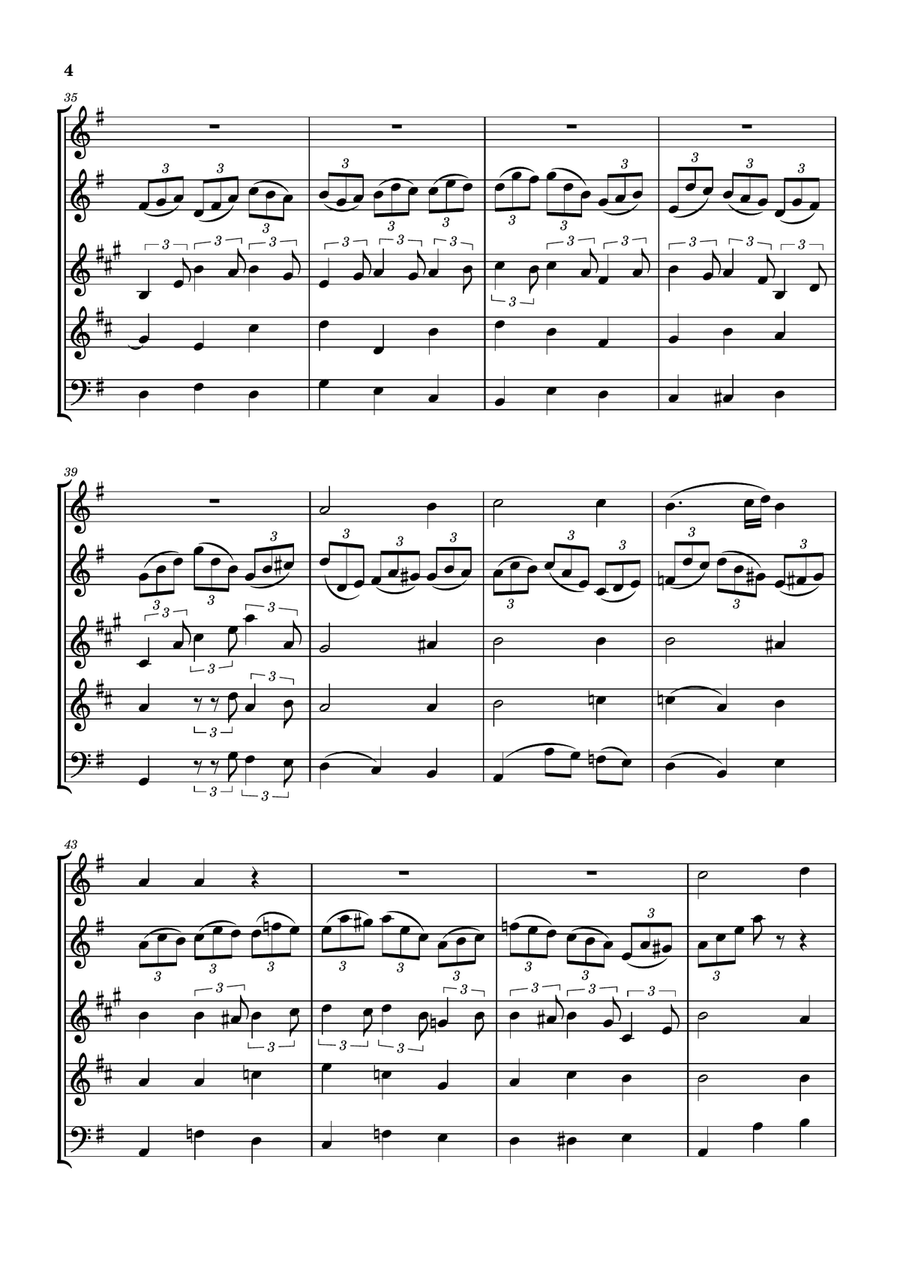 Jesu, Joy of Man's Desiring Woodwind Quintet scores gallery preview page 5