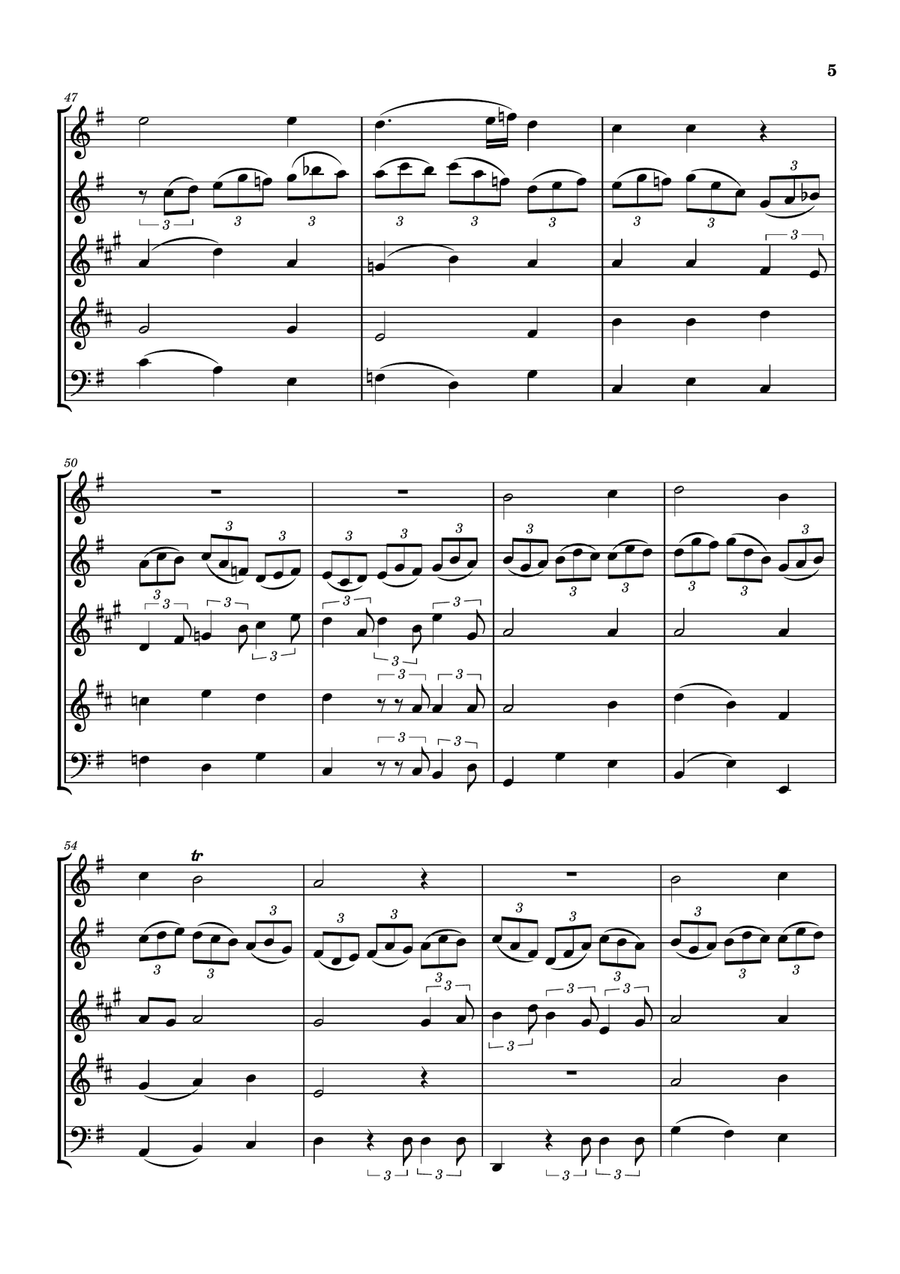 Jesu, Joy of Man's Desiring Woodwind Quintet scores gallery preview page 6