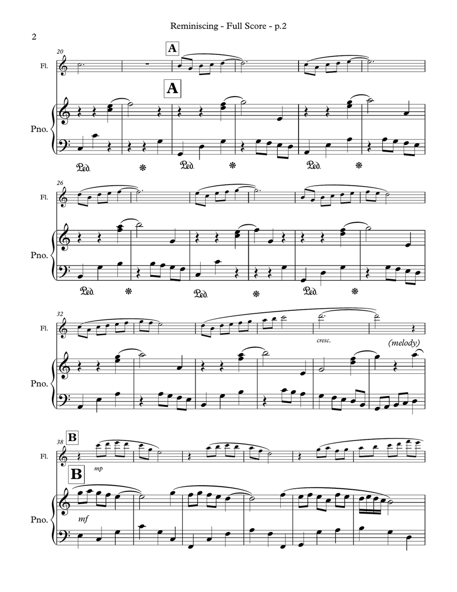 Reminiscing Chamber Music scores gallery preview page 4