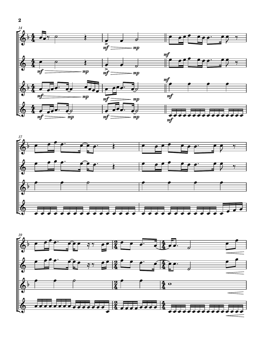 Praise The Giver by Matt Maher Saxophone Quartet - Digital Sheet Music page 3