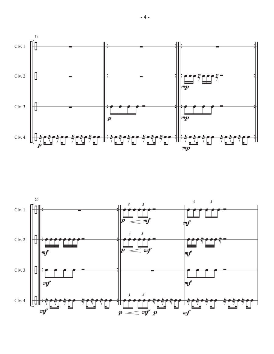 La Clave Bien Temperada (The Well-Tempered Clave) Percussion Ensemble scores gallery preview page 4