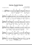 Home! Sweet Home! - Flute Solo in F# Major - Lyrics & Chords - Easy Level Sheet Music