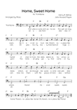 Home! Sweet Home! - Trombone Solo in F Major - Lyrics & Chords - Easy Level Sheet Music