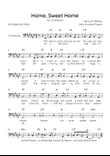 Home! Sweet Home! - Trombone Solo in F# Major - Lyrics & Chords - Easy Level Sheet Music