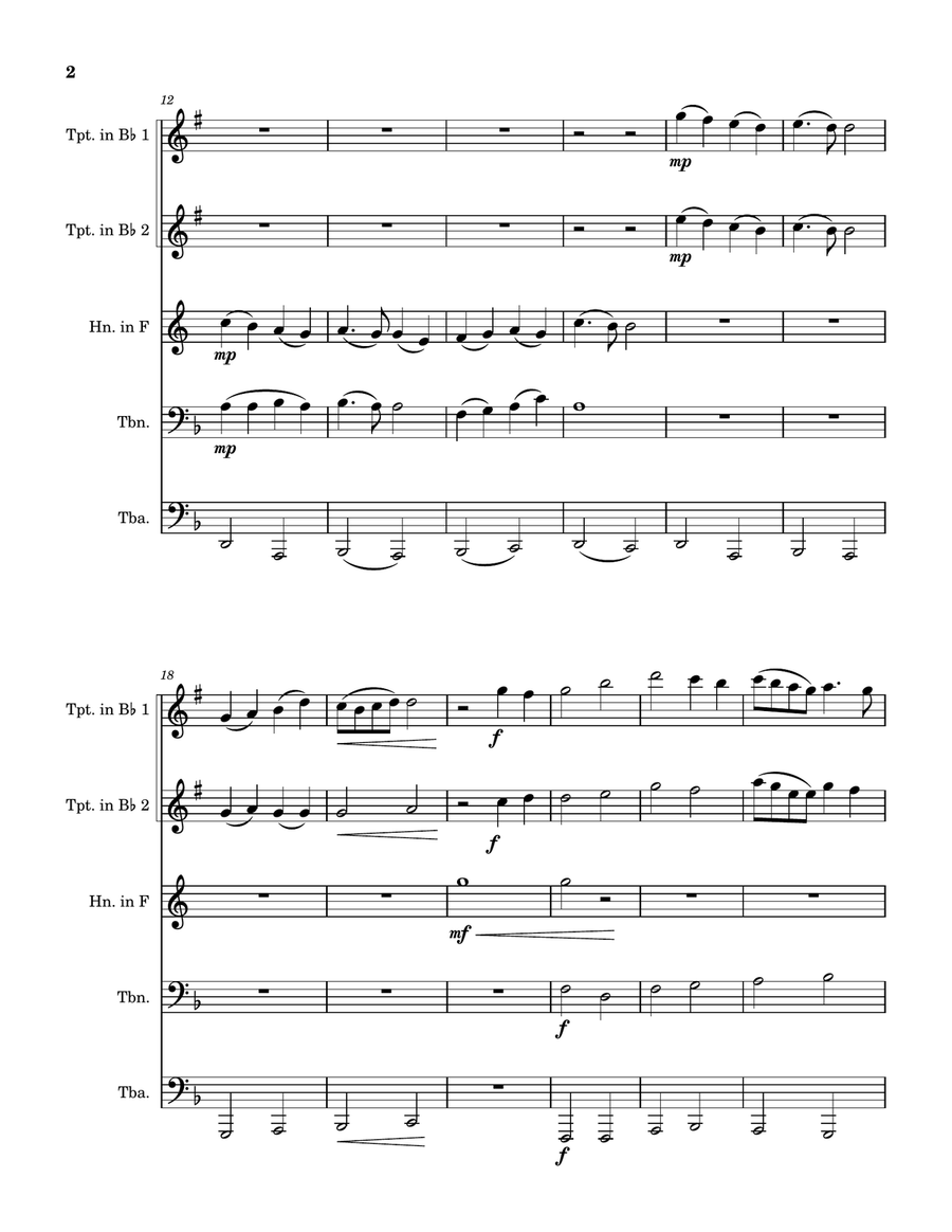 A Nostalgic Feeling A Nostalgic Feeling Brass Quintet scores gallery preview page 2