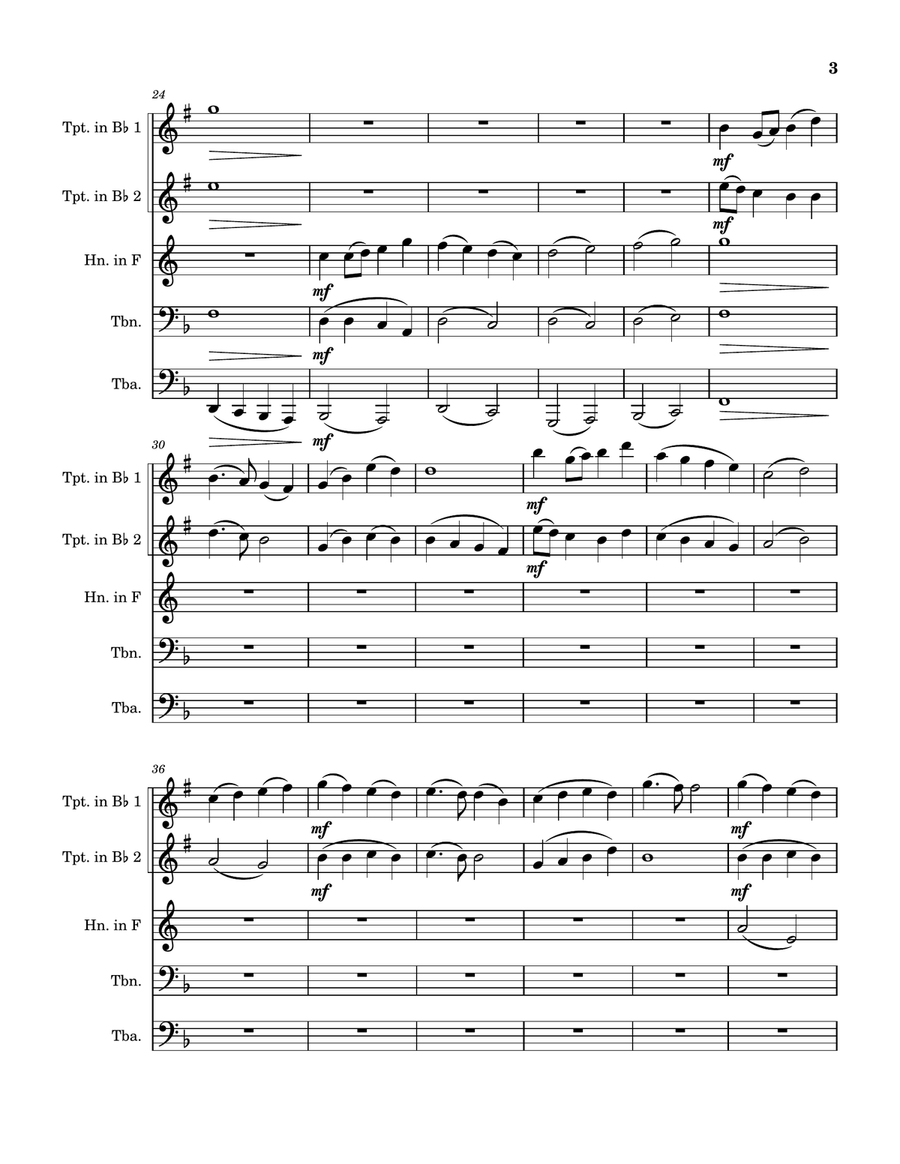 A Nostalgic Feeling A Nostalgic Feeling Brass Quintet scores gallery preview page 3