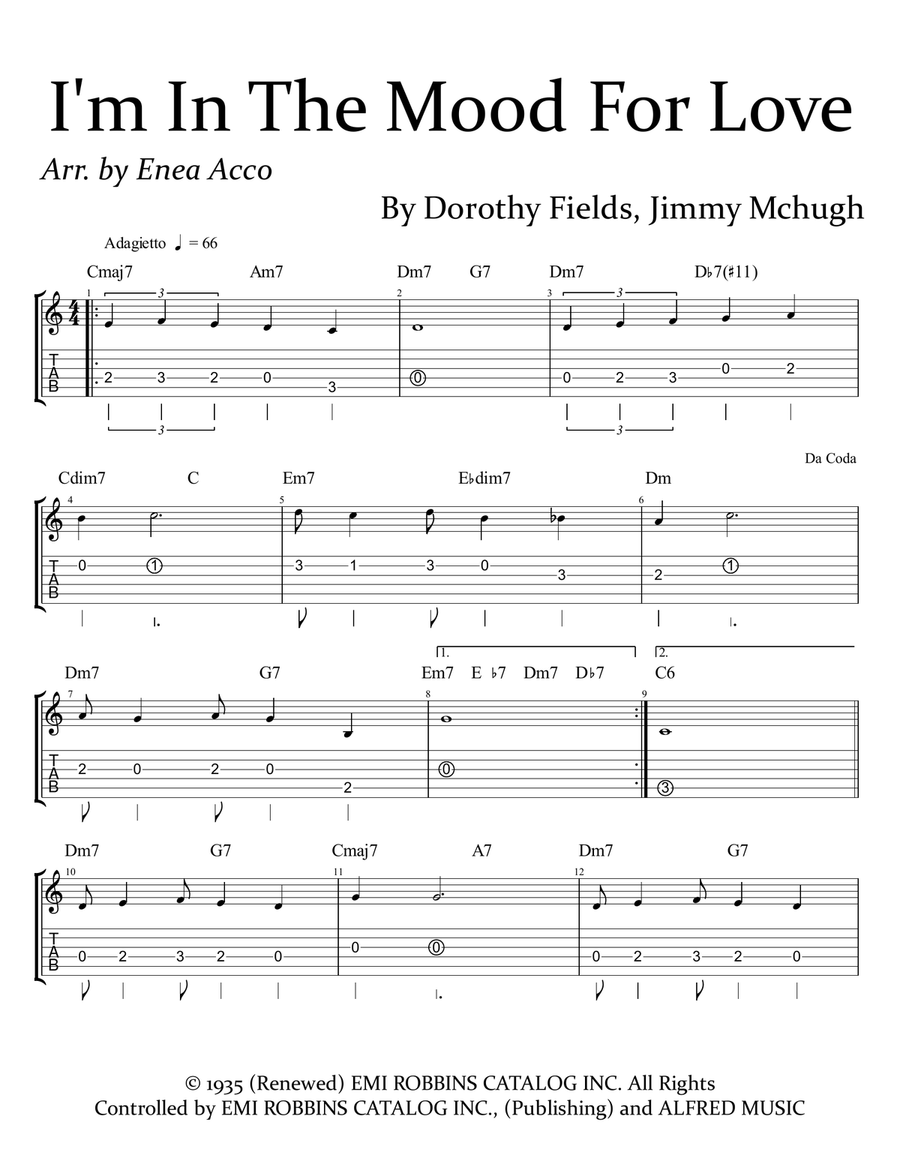 I'm In The Mood For Love I'm In The Mood For Love Piano scores gallery preview page 1