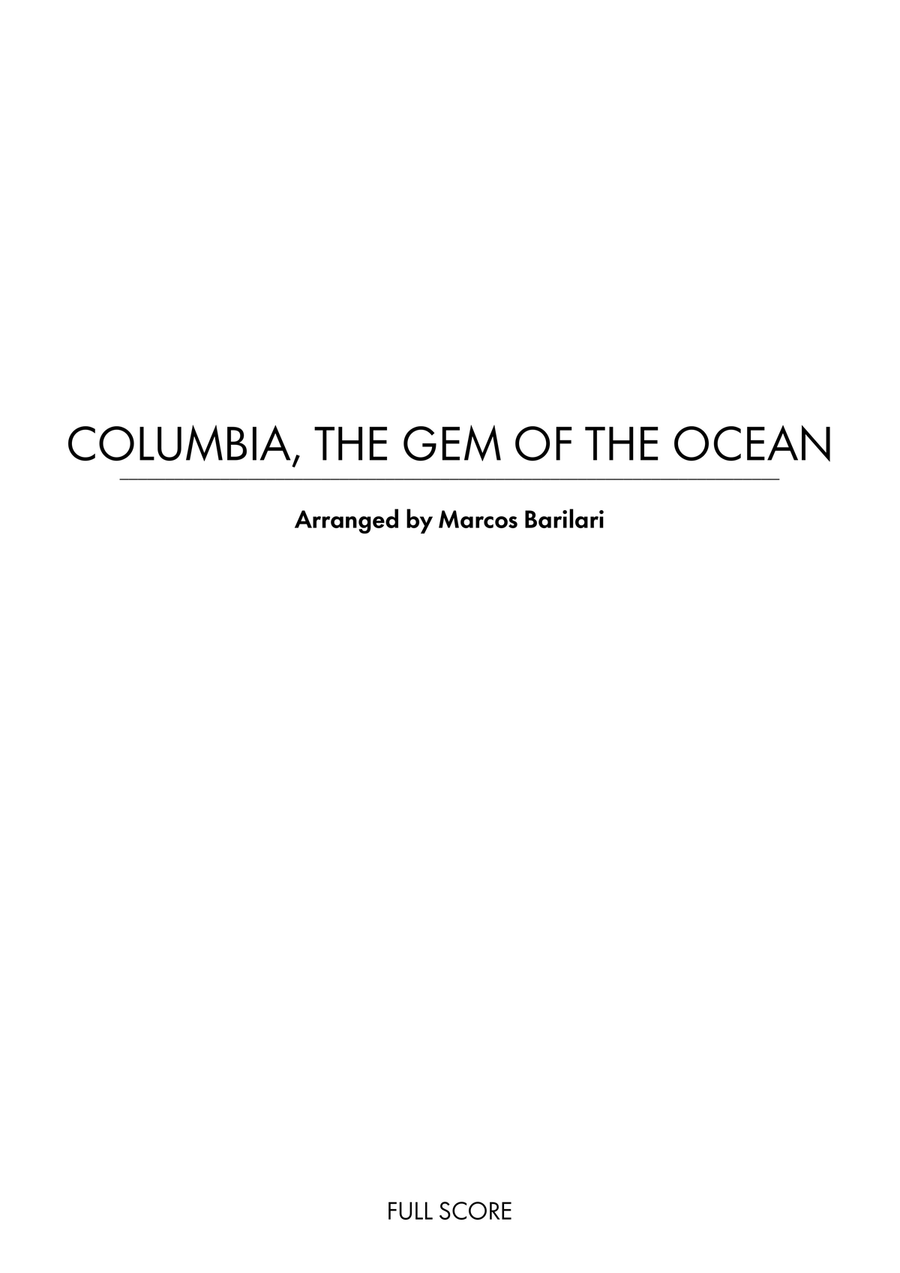 Columbia, The Gem Of The Ocean - Score Only Full Orchestra scores gallery preview page 2