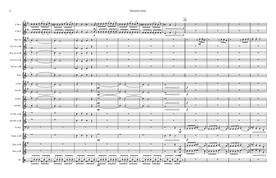 Hornettes Nest for British Brass Band - Eb Horn Duet Brass Band scores gallery preview page 2