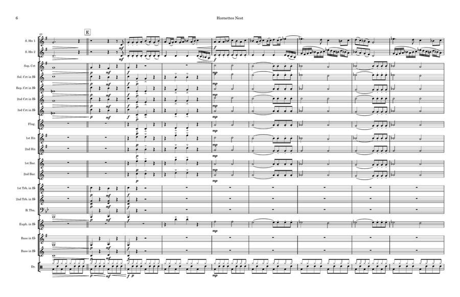 Hornettes Nest for British Brass Band - Eb Horn Duet Brass Band scores gallery preview page 6