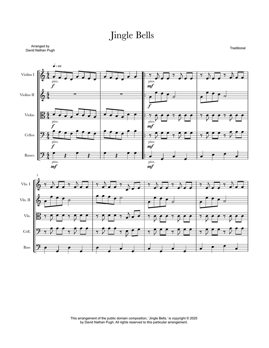 Jingle Bells String Orchestra scores gallery preview page 1