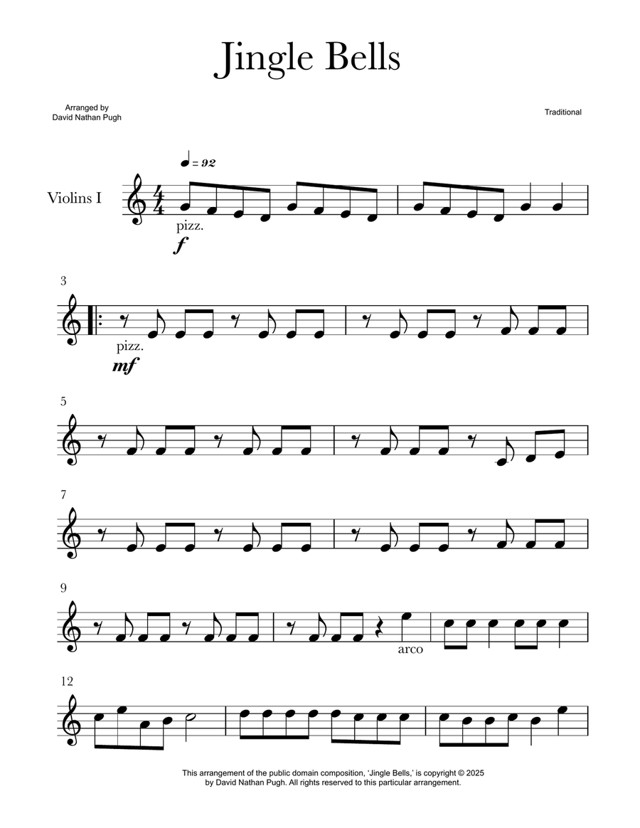 Jingle Bells String Orchestra scores gallery preview page 3