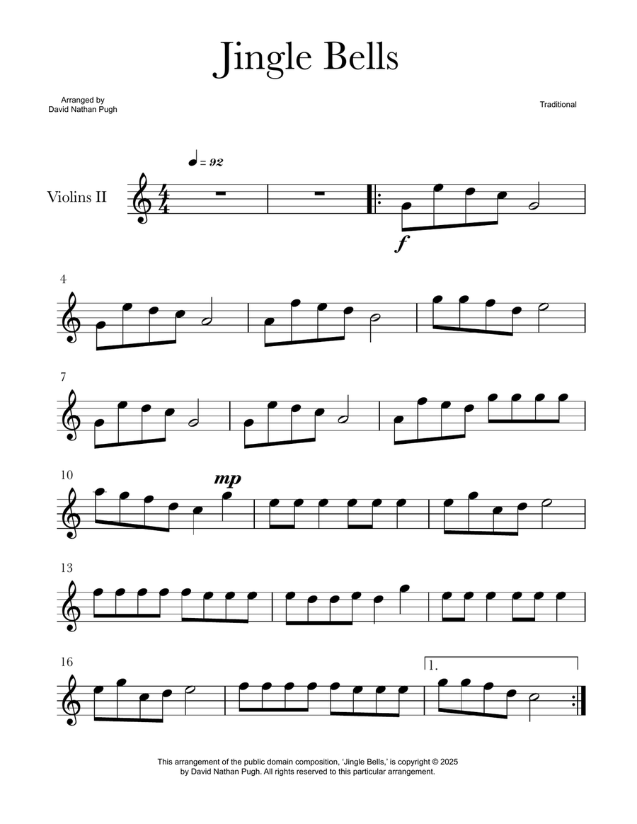 Jingle Bells String Orchestra scores gallery preview page 5