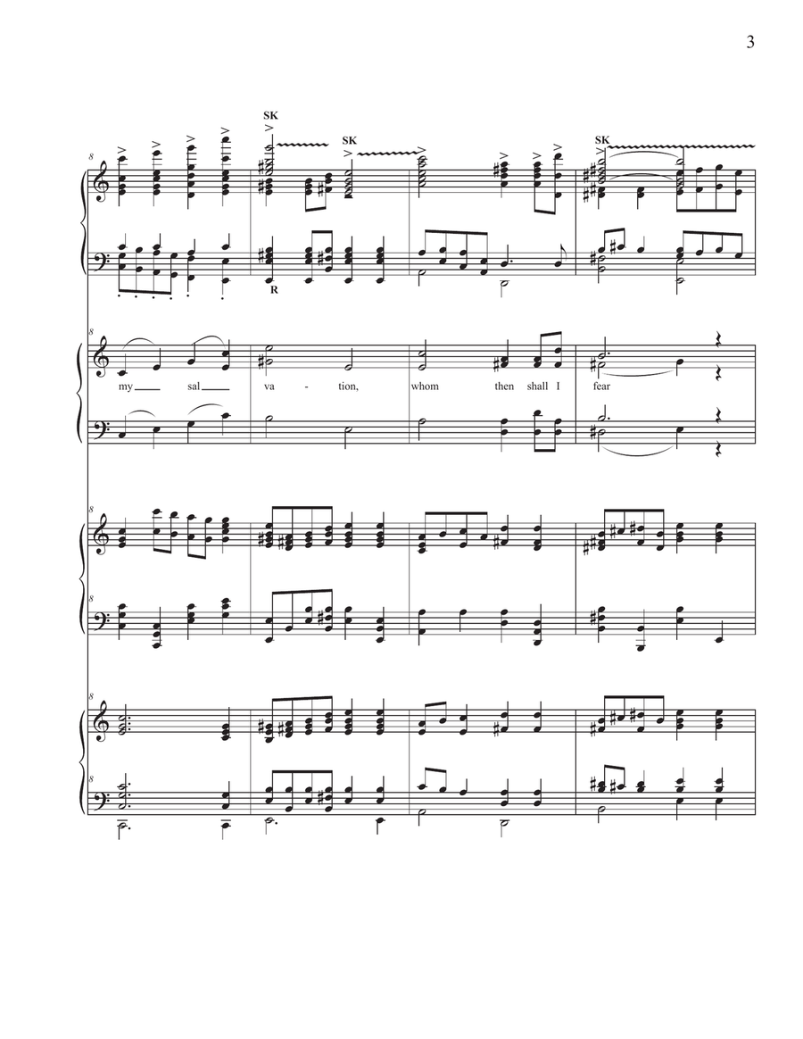 The Lord is My Light and My Salvation-Conductor's score+ handbell score, SATB score, piano&organ The Lord is My Light and My Salvation-Conductor's score+ handbell score, SATB score, piano&organ 4-Part scores gallery preview page 3