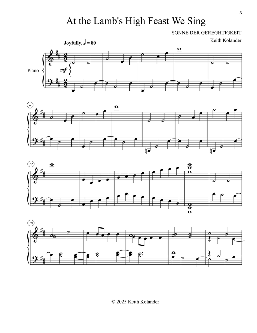7 Piano Hymn Preludes for Easter Piano Solo scores gallery preview page 3