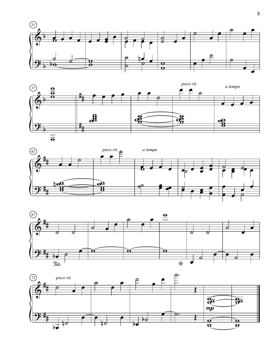 7 Piano Hymn Preludes for Easter Piano Solo scores gallery preview page 5