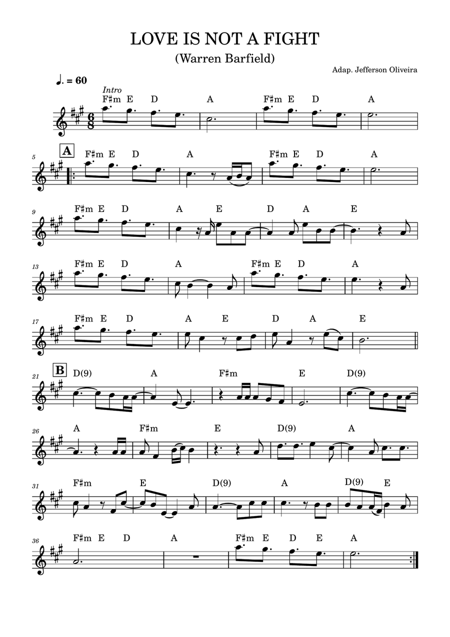 Love Is Not a Fight Love Is Not a Fight Piano Solo scores gallery preview page 1