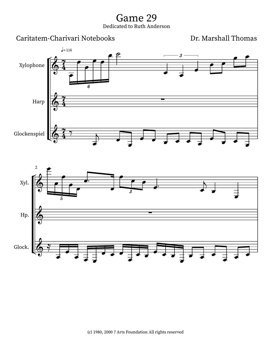 Game 29 Game 29 Small Ensemble scores gallery preview page 1