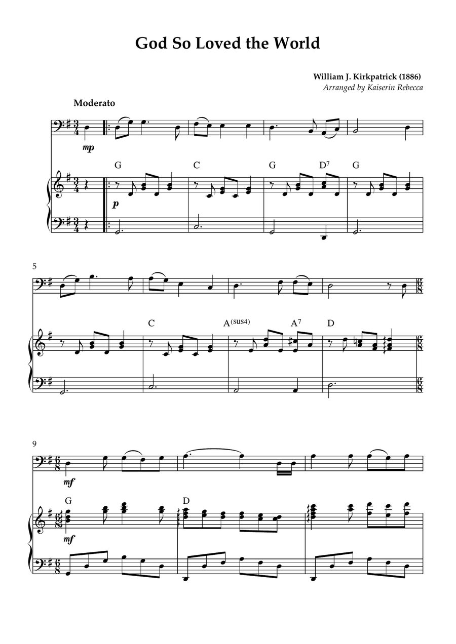 God So Loved the World God So Loved the World Piano scores gallery preview page 1