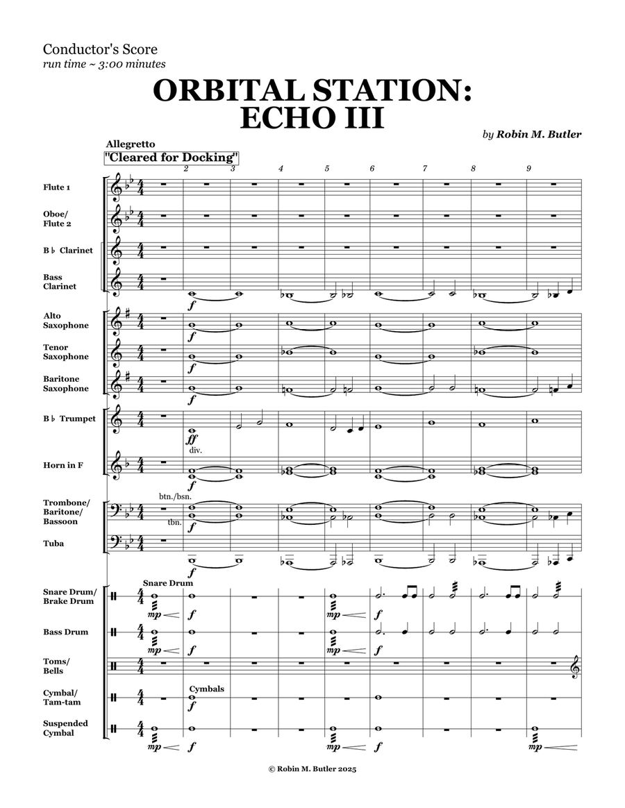 Orbital Station: Echo III - Grade 2 Concert Band Concert Band scores gallery preview page 5