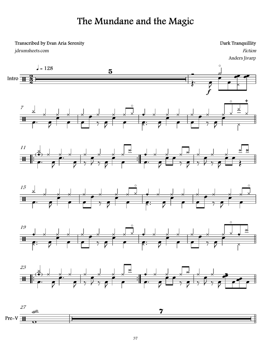 The Mundane And The Magic Drum Set scores gallery preview page 1