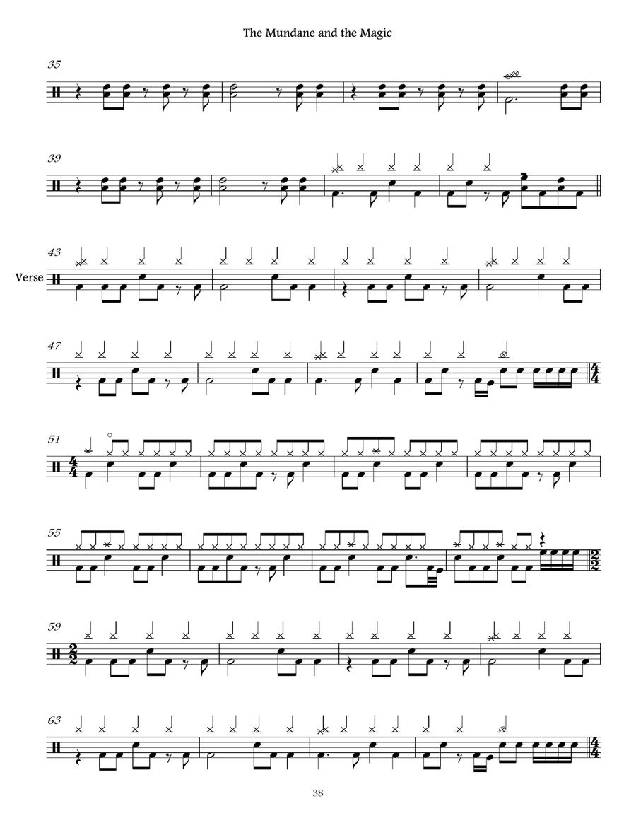The Mundane And The Magic Drum Set scores gallery preview page 2