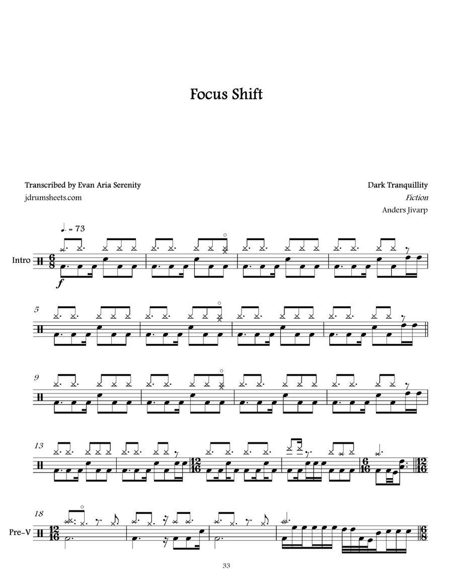 Focus Shift Drum Set scores gallery preview page 1