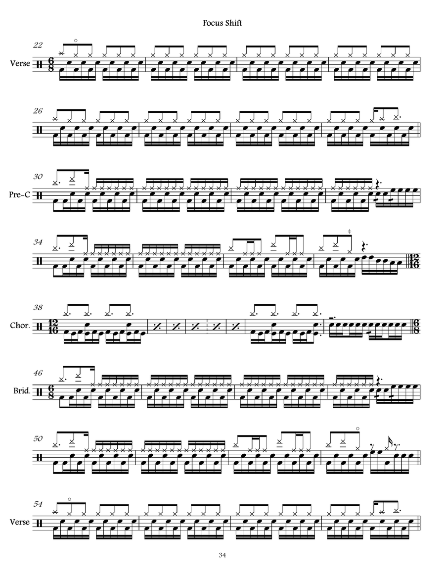 Focus Shift Drum Set scores gallery preview page 2
