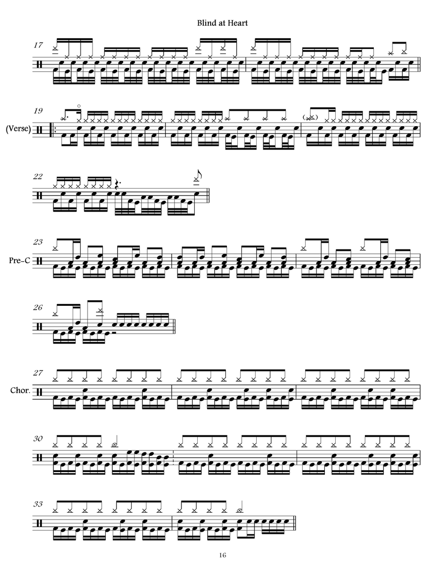 Blind At Heart Blind At Heart Drum Set scores gallery preview page 2