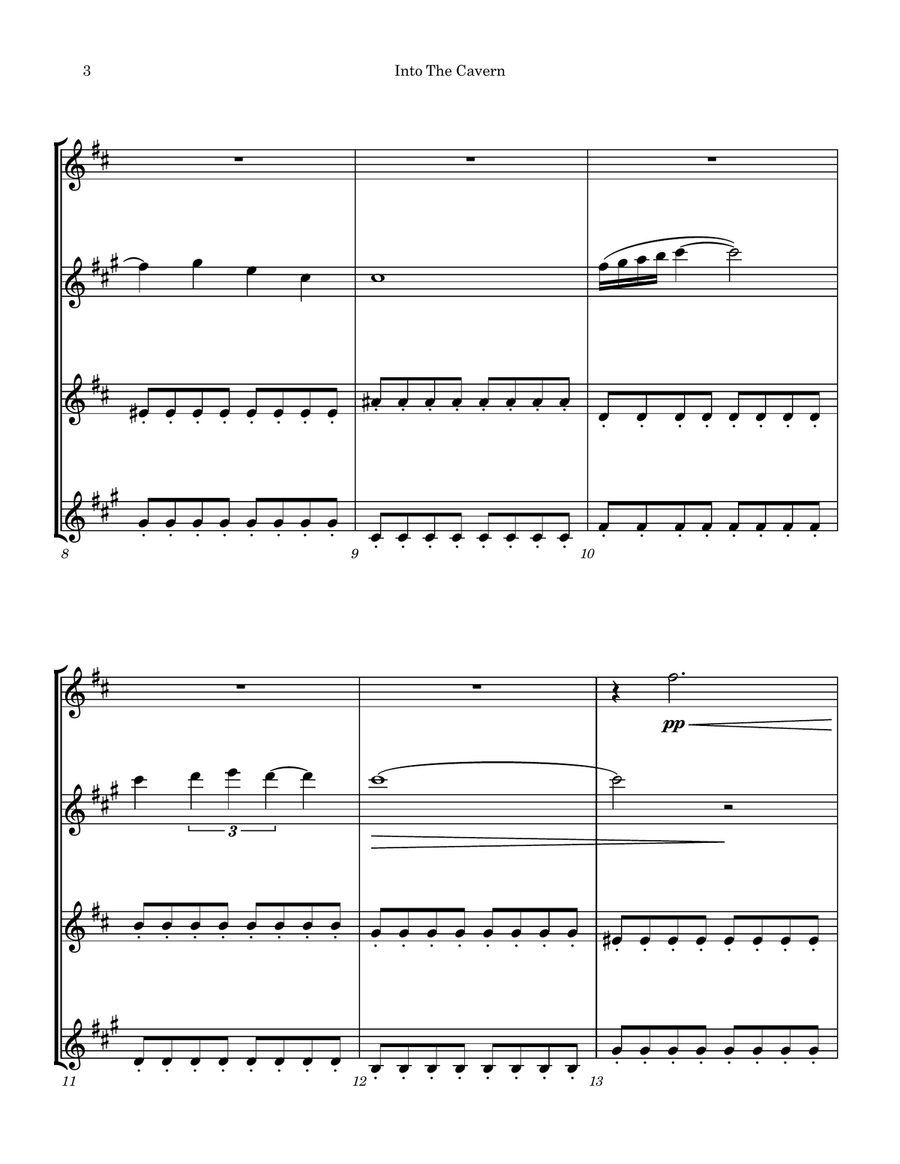 Into The Cavern Part 1: The First Delve Saxophone Quartet scores gallery preview page 3