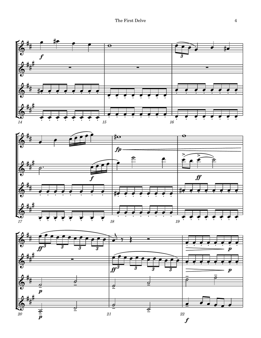 Into The Cavern Part 1: The First Delve Saxophone Quartet scores gallery preview page 4