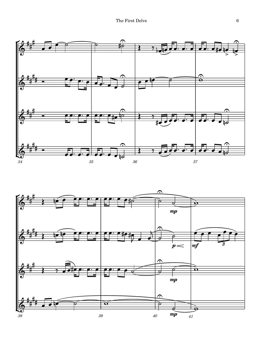 Into The Cavern Part 1: The First Delve Saxophone Quartet scores gallery preview page 6
