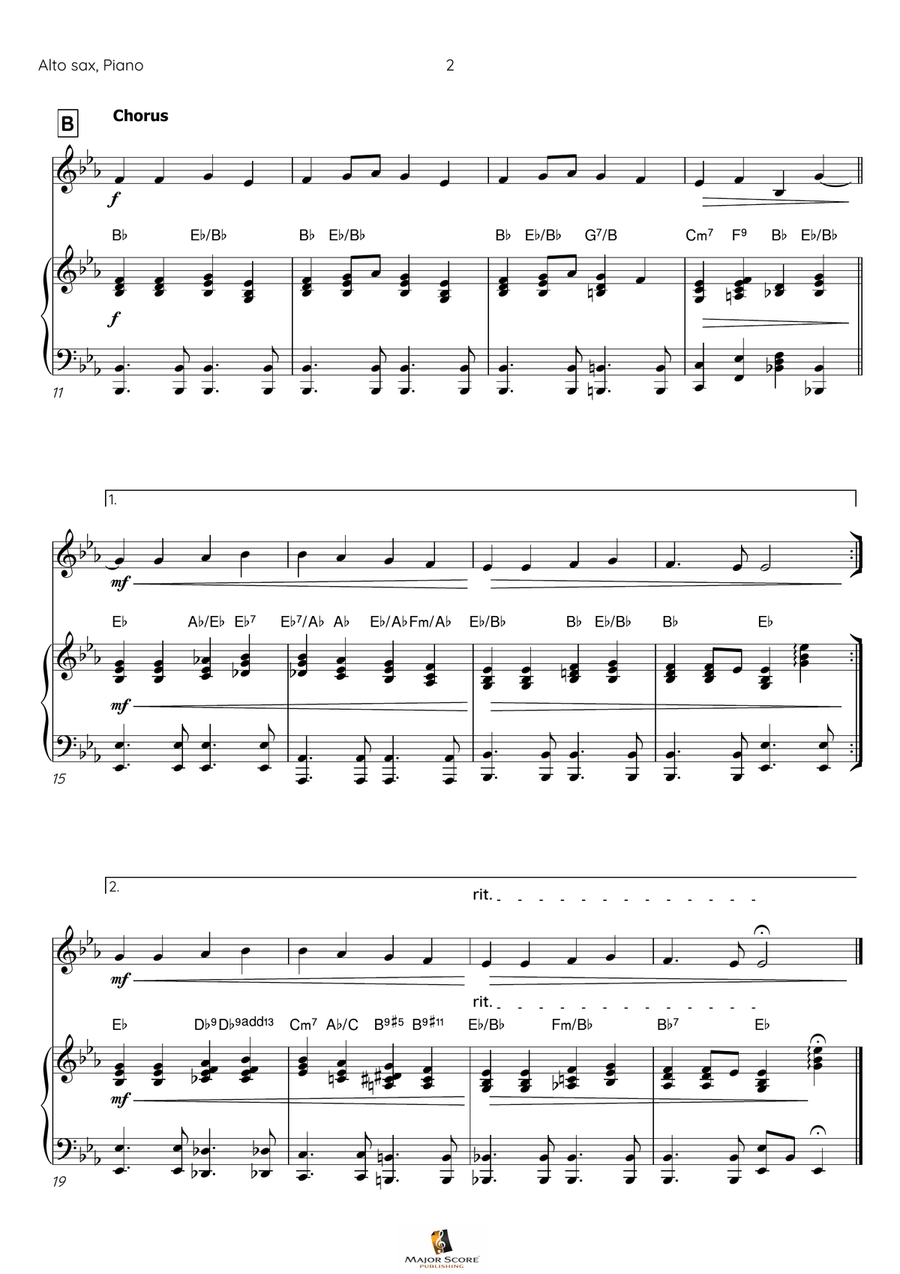 Ode to Joy (Modern version) Alto Saxophone scores gallery preview page 3