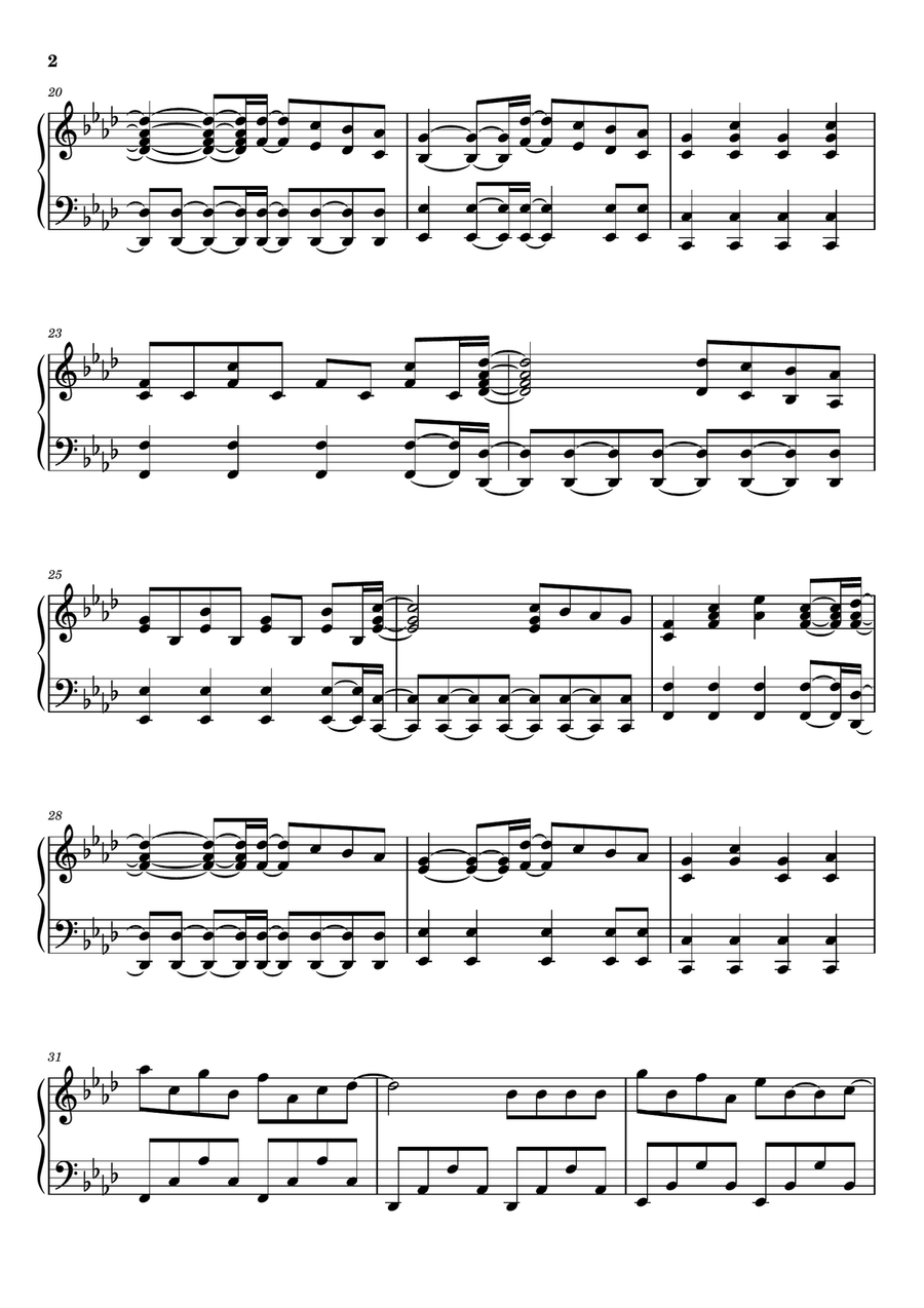 Fire! Feat. Yuqi G I Dle Jvke Piano Solo scores gallery preview page 2