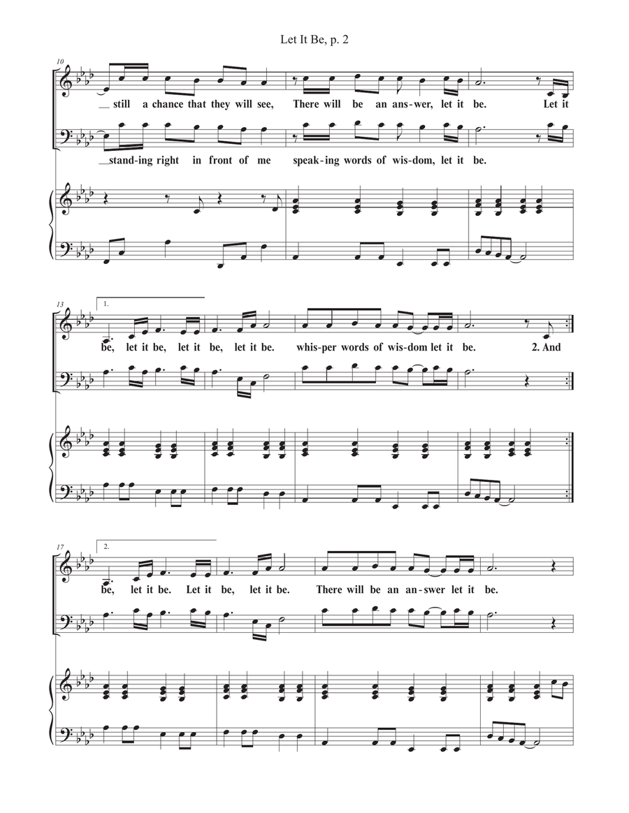 Let It Be Let It Be 2-Part scores gallery preview page 2