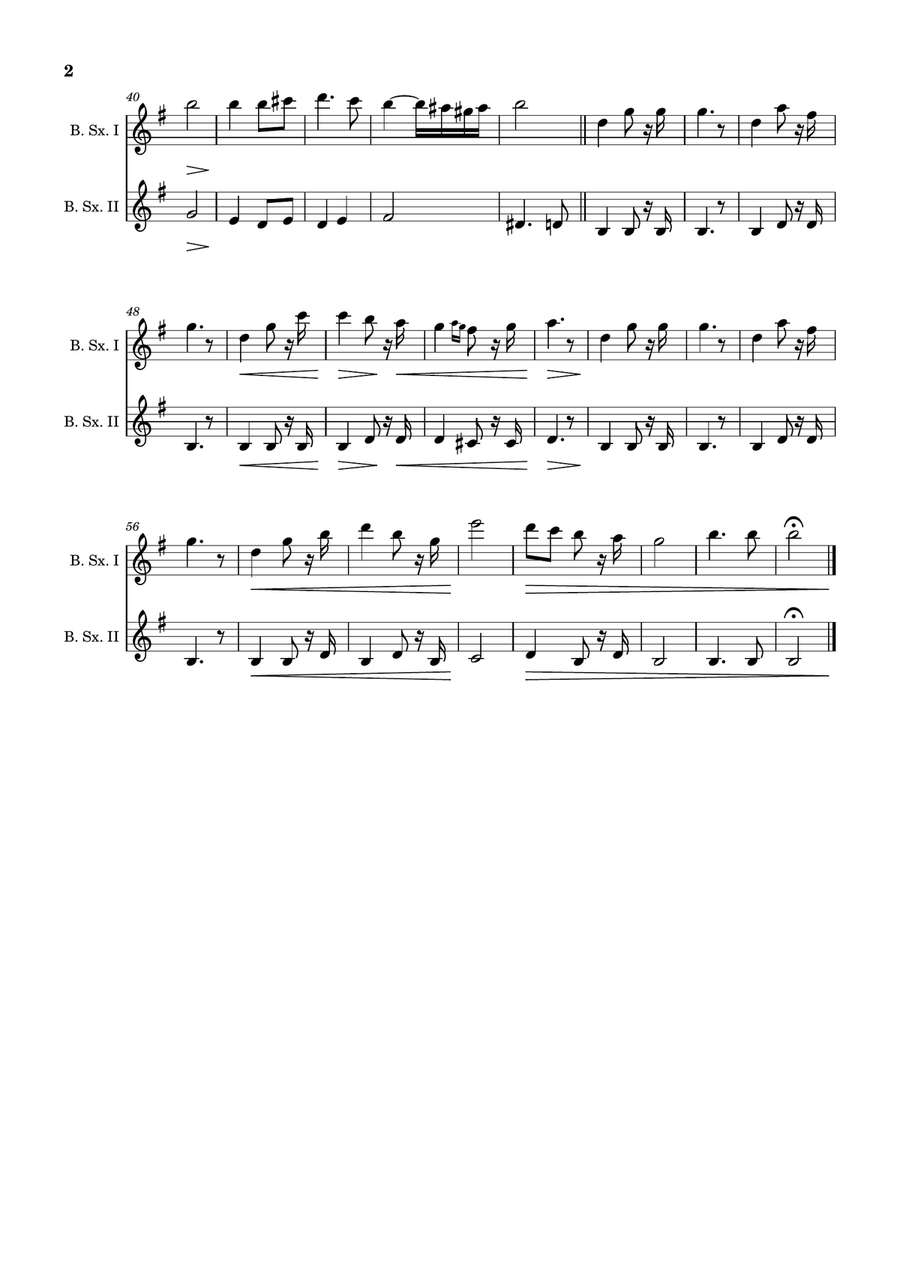 Bridal Chorus. R. Wagner - Arranged for B. Sax. Duet Woodwind Duet scores gallery preview page 2