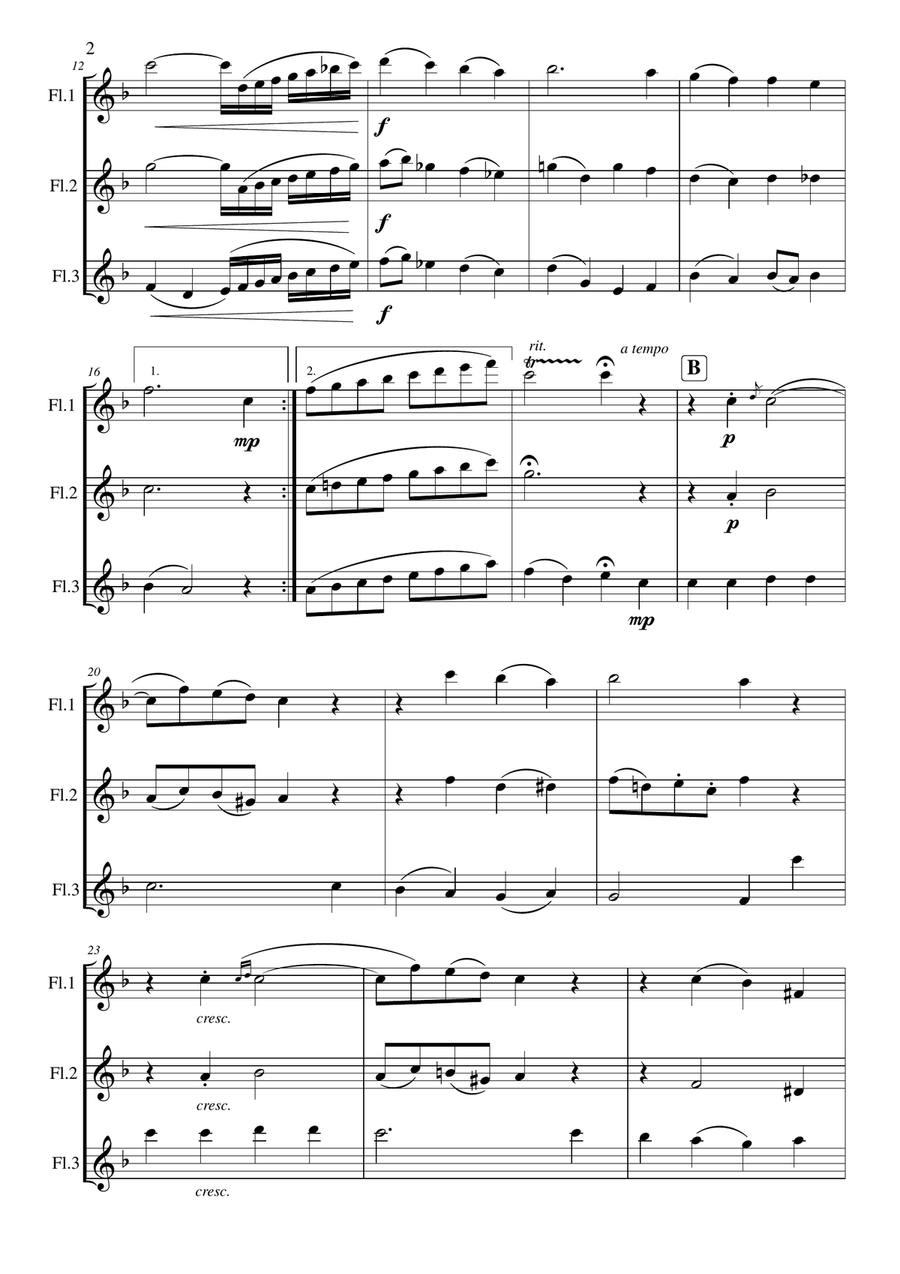 Now Thank We All Our God Now Thank We All Our God Flute Trio scores gallery preview page 3