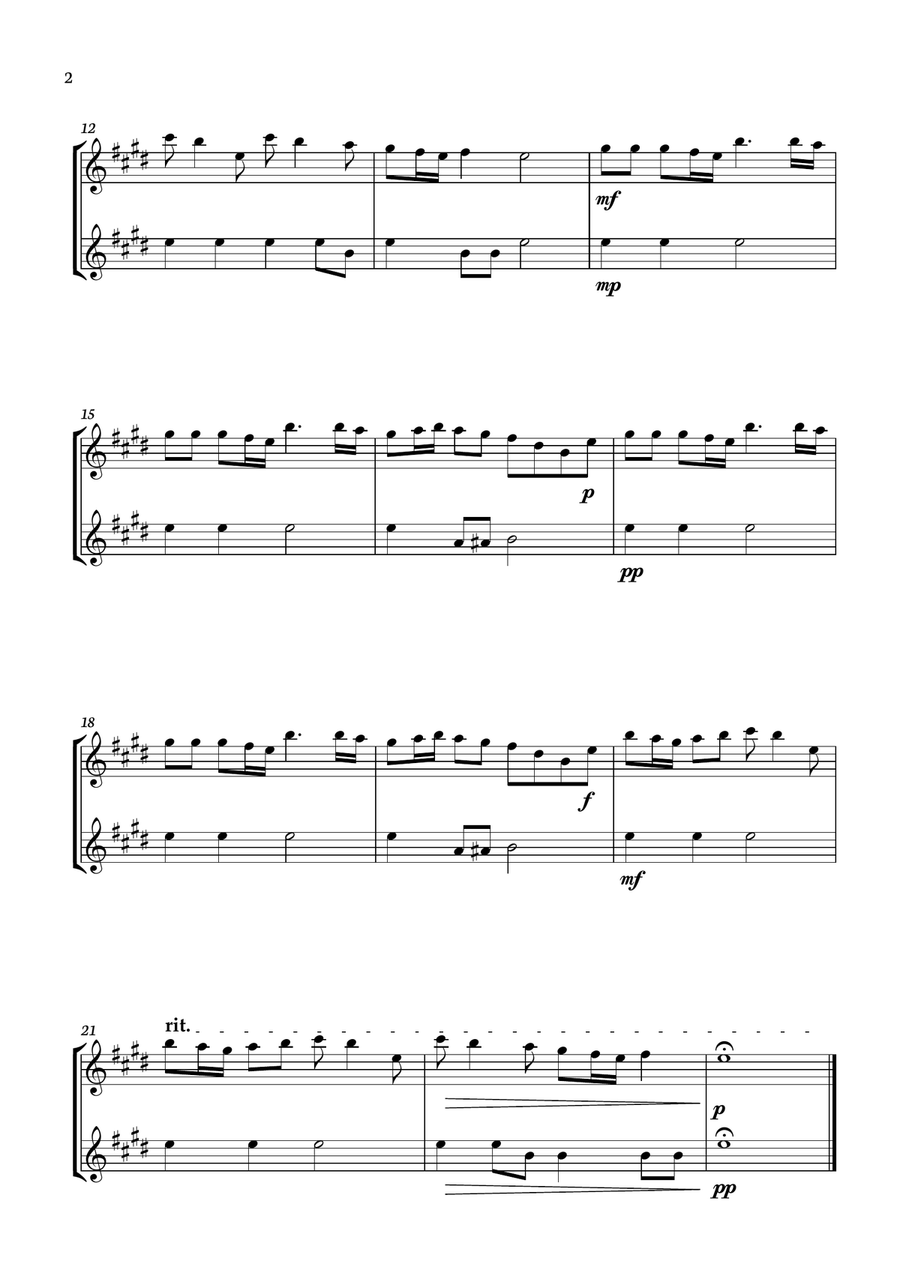 Spring - 4 Seasons A. Vivaldi for Oboe Duo - Original key - Score and parts included Woodwind Duet scores gallery preview page 2